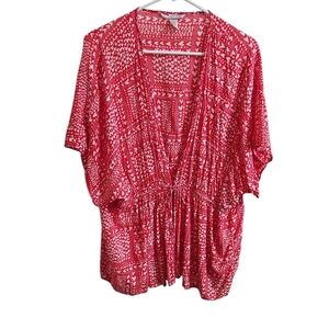 Victoria's Secret Red and White Heart Kimono
